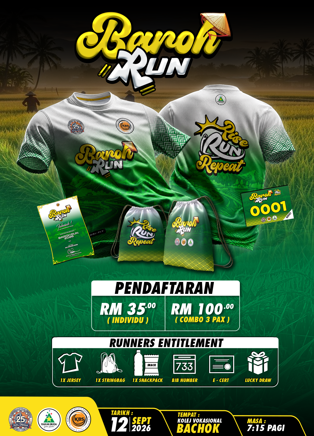 Poster Baroh Run 2026 — Kolej Vokasional Bachok